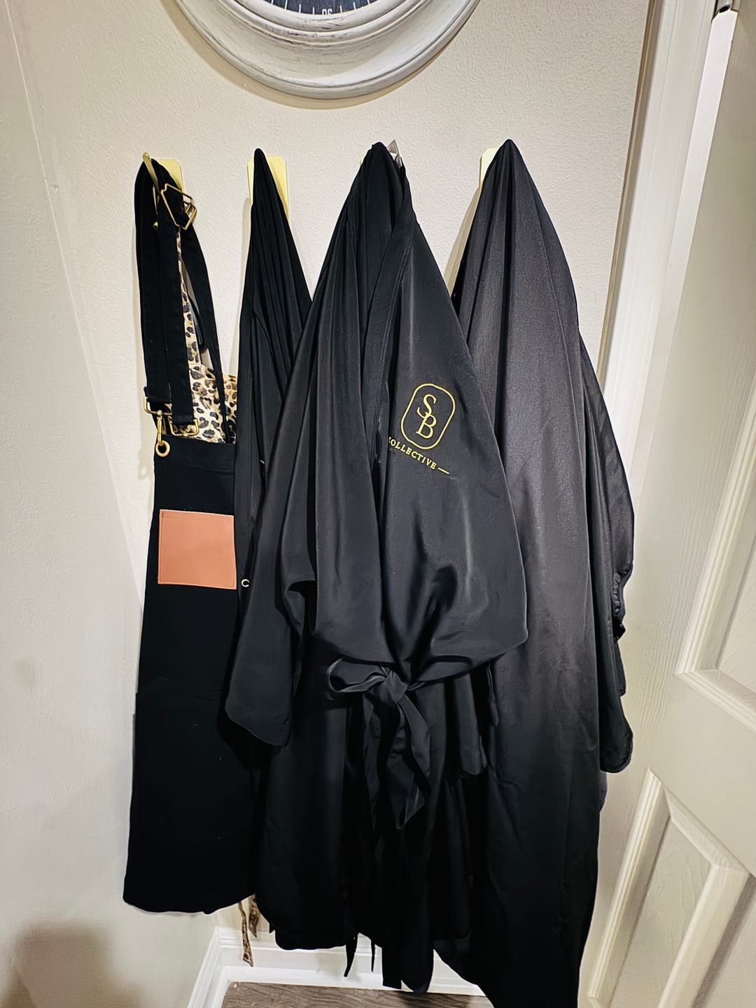 Customer photo review of Black Premium Unisex Peachskin Client Robes