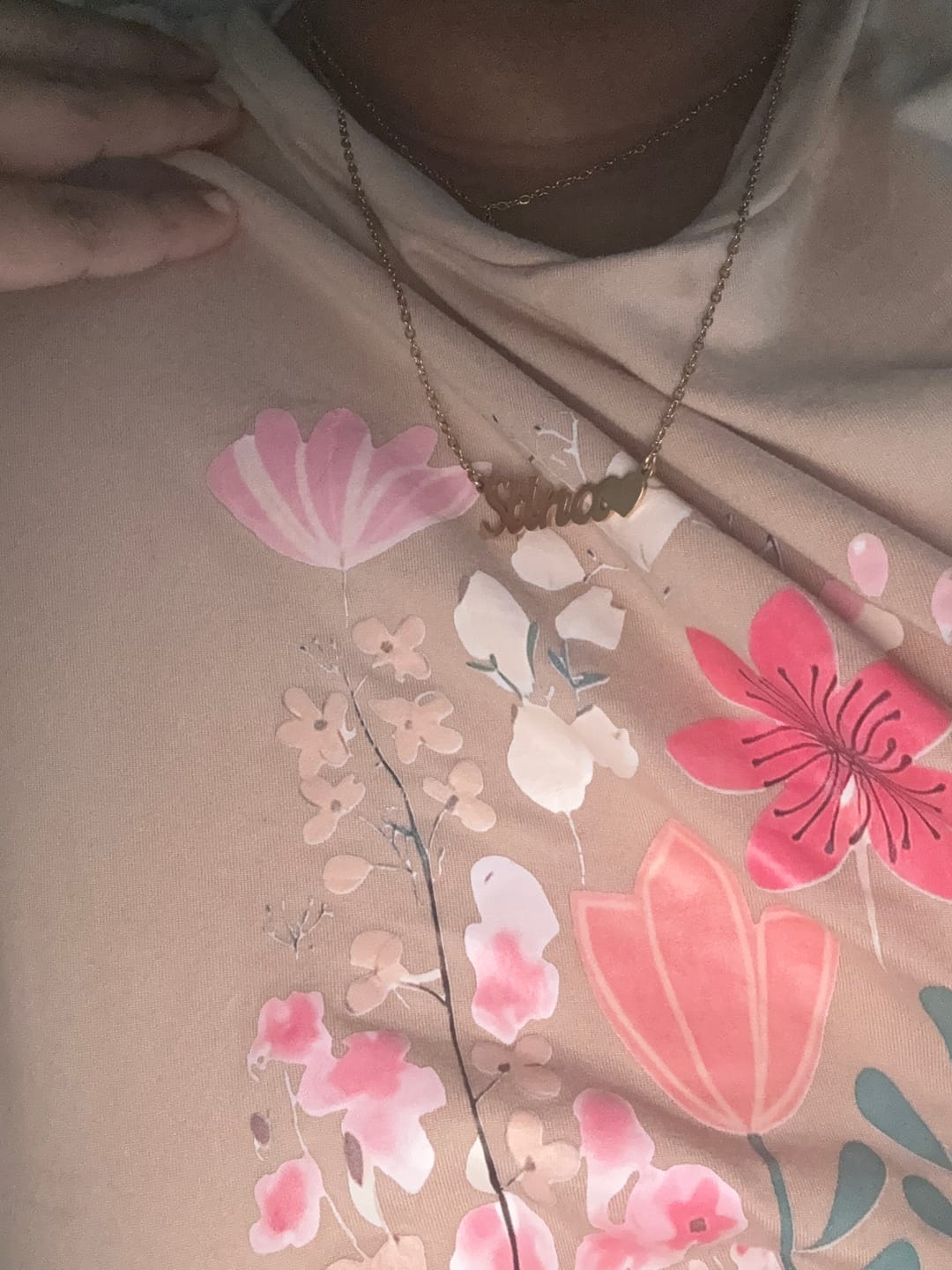 Customer photo review of Name Heart Necklace