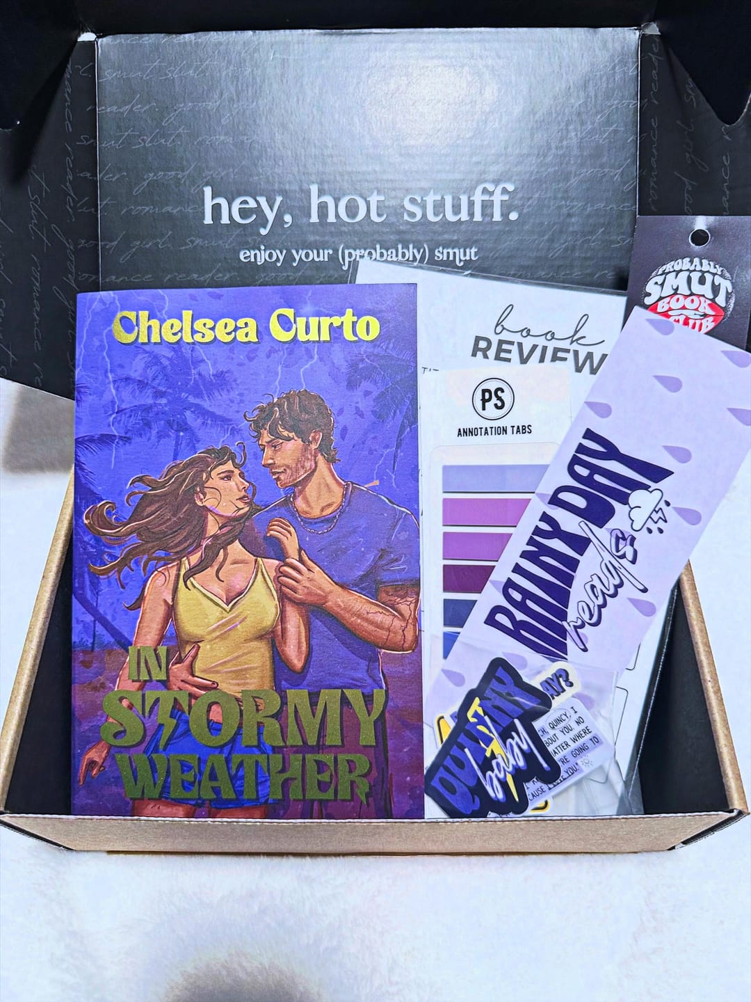 Customer photo review of smut slut book club subscription