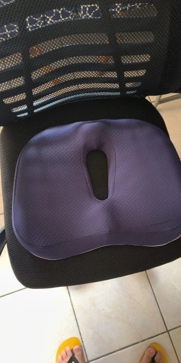Customer photo review of BOLTHUT™ Memory Foam Seat Cushion — Tailbone & Posture Relief