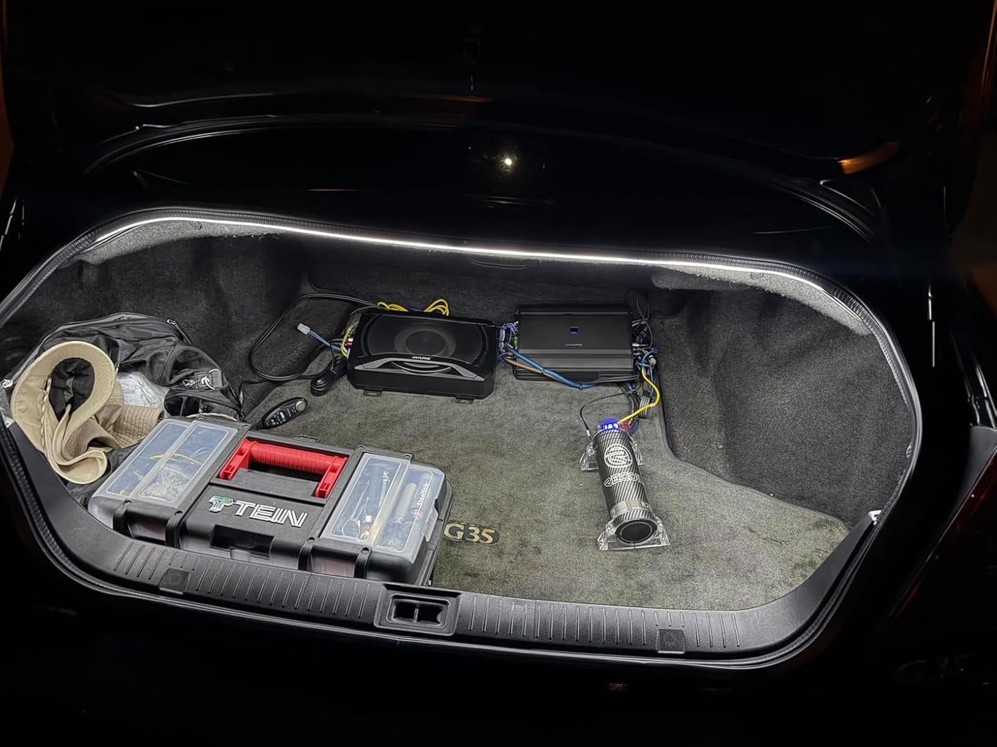 Customer photo review of BOLTHUT™ LED Trunk Light Strip — Auto-On Cargo Lighting