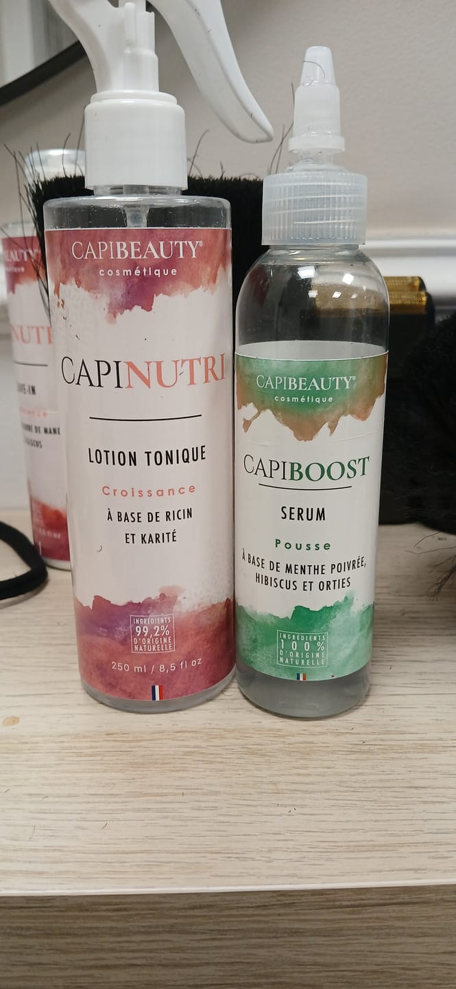 Customer photo review of Sérum pousse cheveux Capiboost – Hibiscus & Ortie, cheveux bouclés frisés crépus 150ml