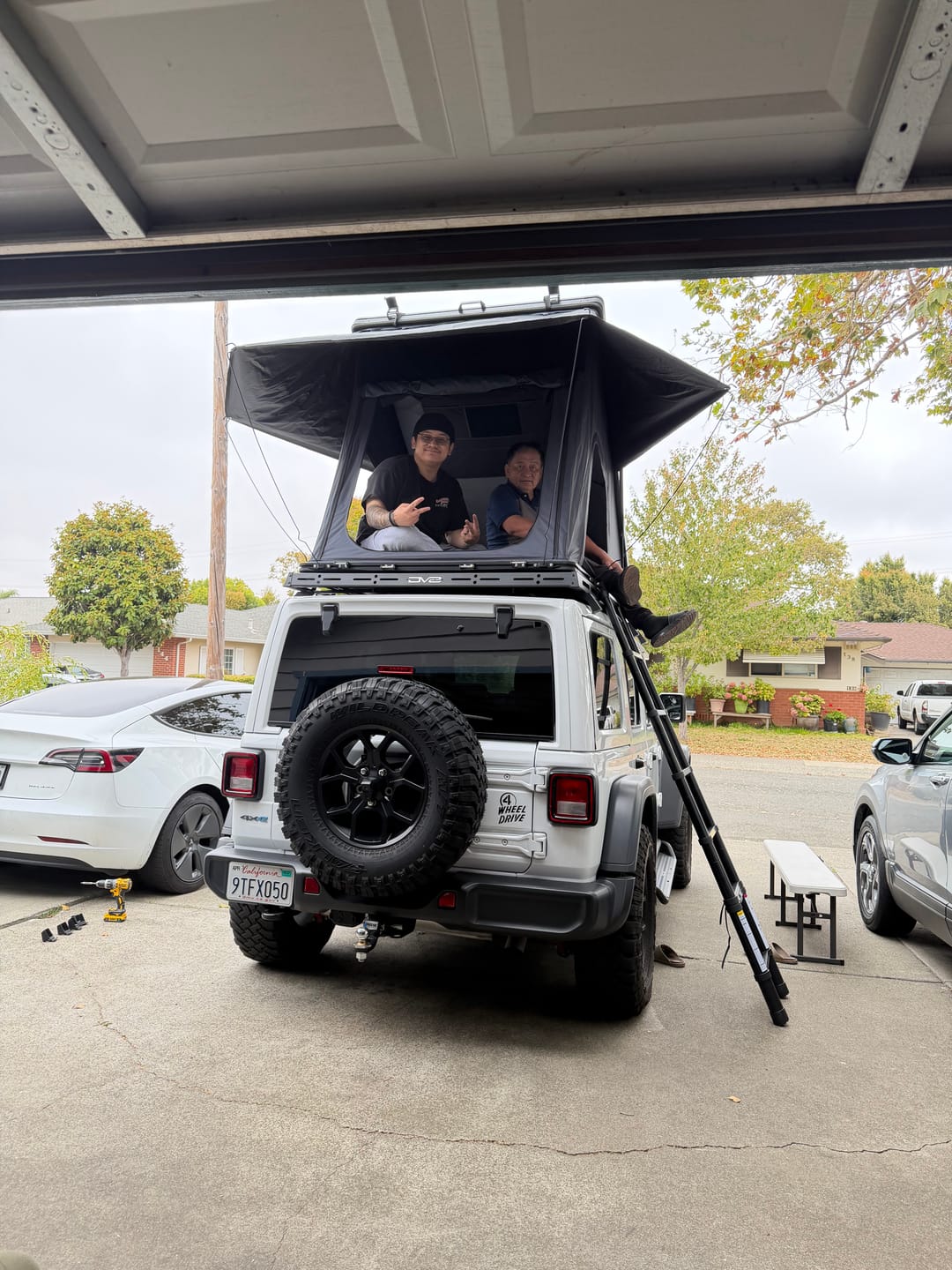 Customer photo review of OPENROAD Aluminum Hard Shell Roof Top Tent - EdgeRoof Series