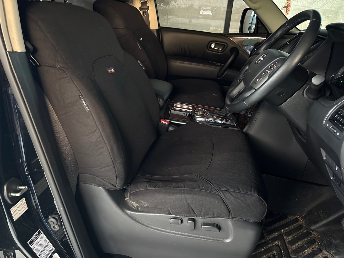 Customer photo review of Sharkskin Canvas Seat Covers for Nissan Patrol Y62 (Feb/2013-ON)