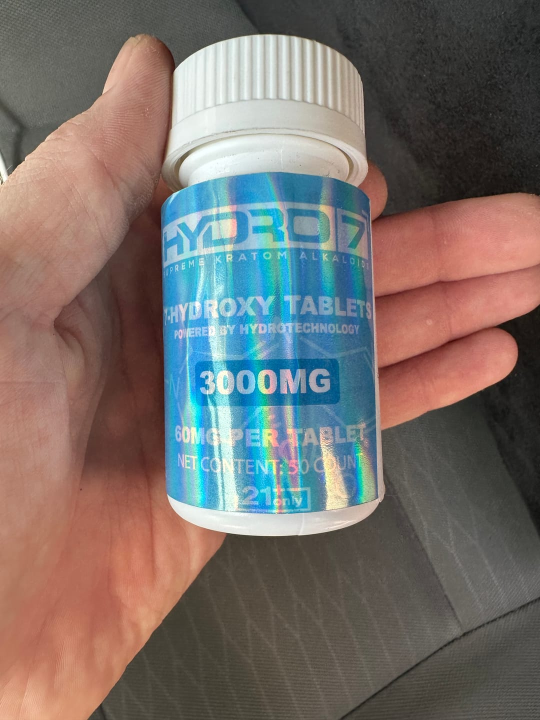 Customer photo review of 7-Hydroxy Tablets - 60MG (50 Count) 3000MG
