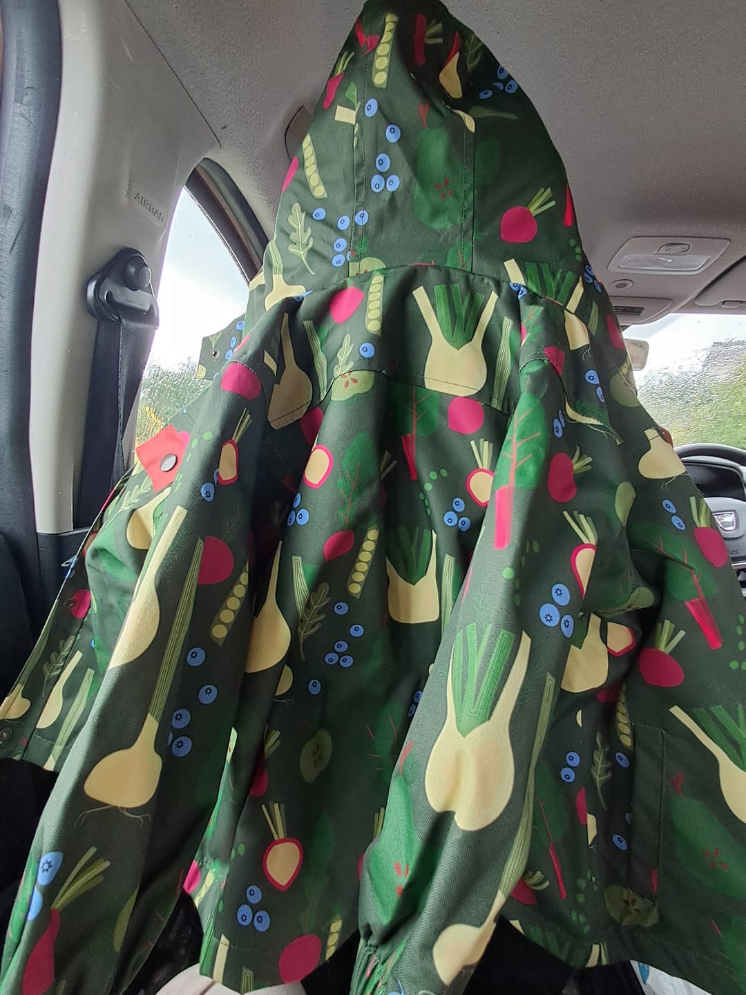 Customer photo review of Feast Recycled Waterproof Raincoat
