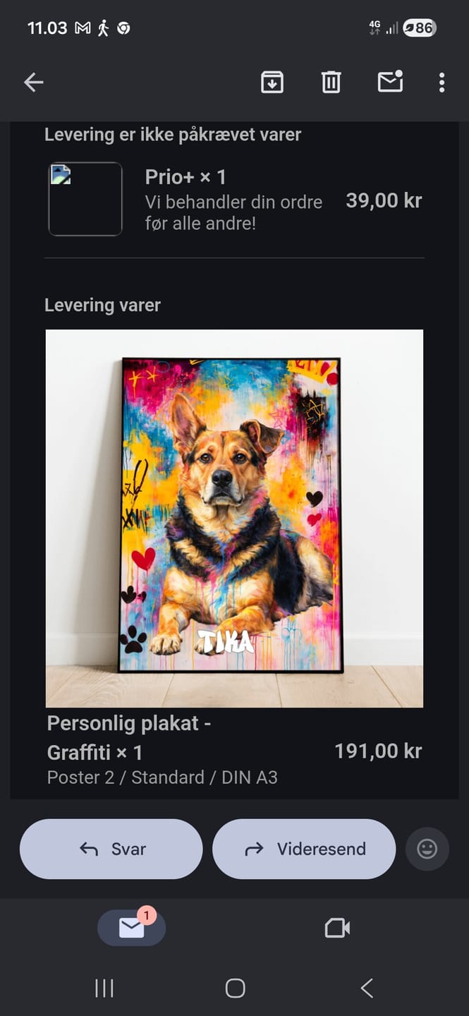 Customer photo review of Personalised Poster - Graffiti