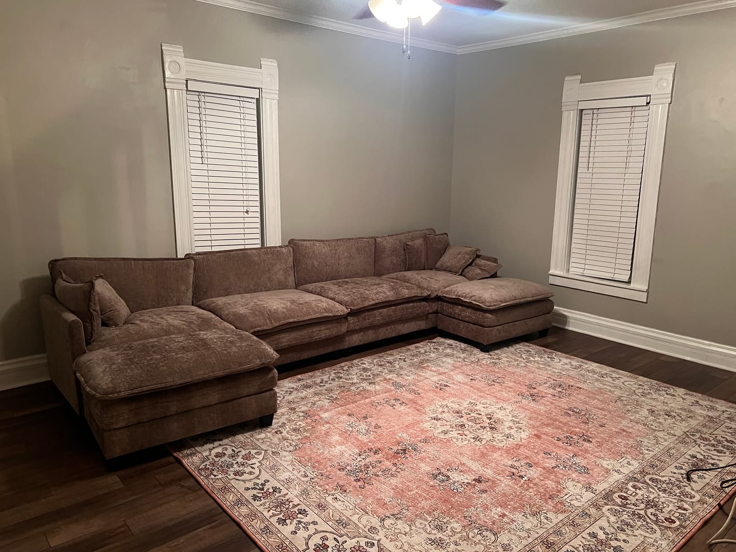 Customer photo review of 149.2 Inch Cloudy Luxury Thickened Cushion Modular Sofa