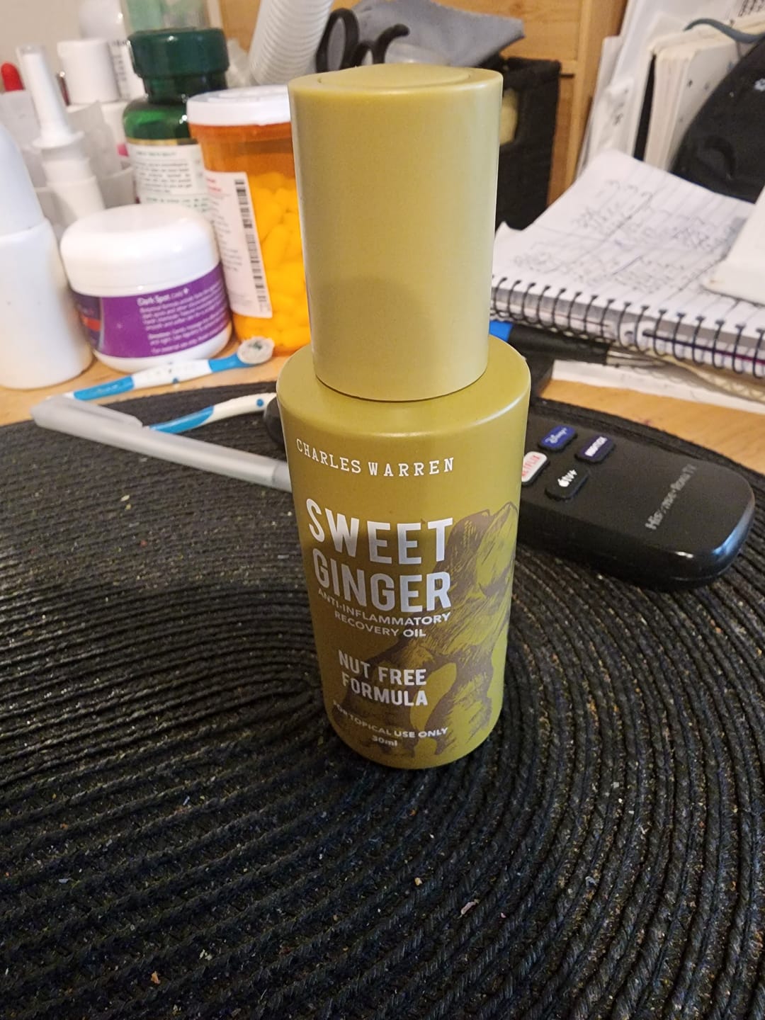 Customer photo review of [Nut-Free] Sweet Ginger Dry Oil for Sensitive Skin