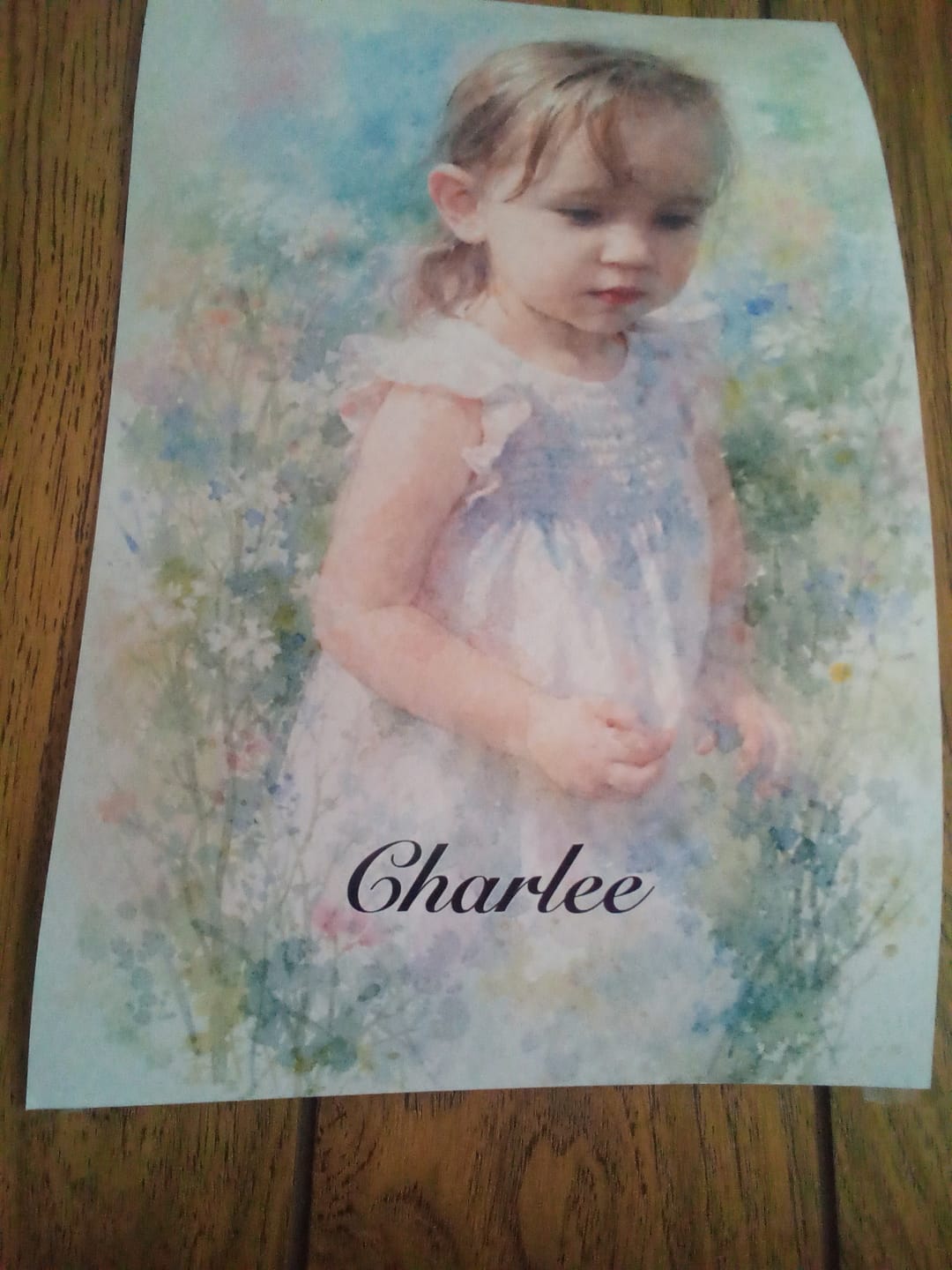 Customer photo review of Watercolor - Personalized Poster