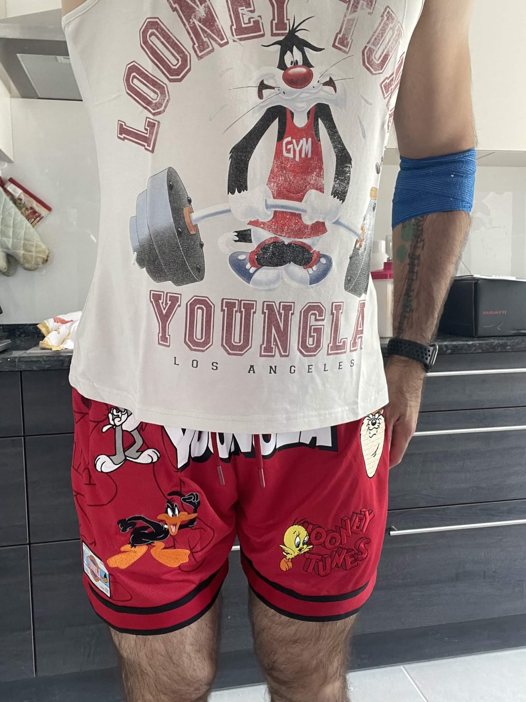 Customer photo review of 1071 - Looney Tunes Embroidered Patch Shorts