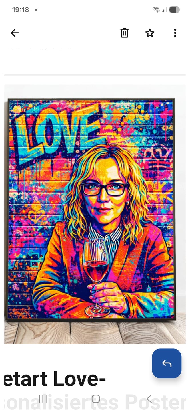 Customer photo review of Streetart Love- Personalisiertes Poster mit Streeart-Effekt für Paare