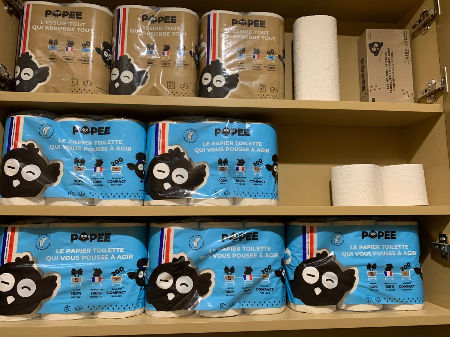 Customer photo review of Papier Toilette Triple Épaisseur 200 Feuilles | Lot de 60 Rouleaux Recyclés