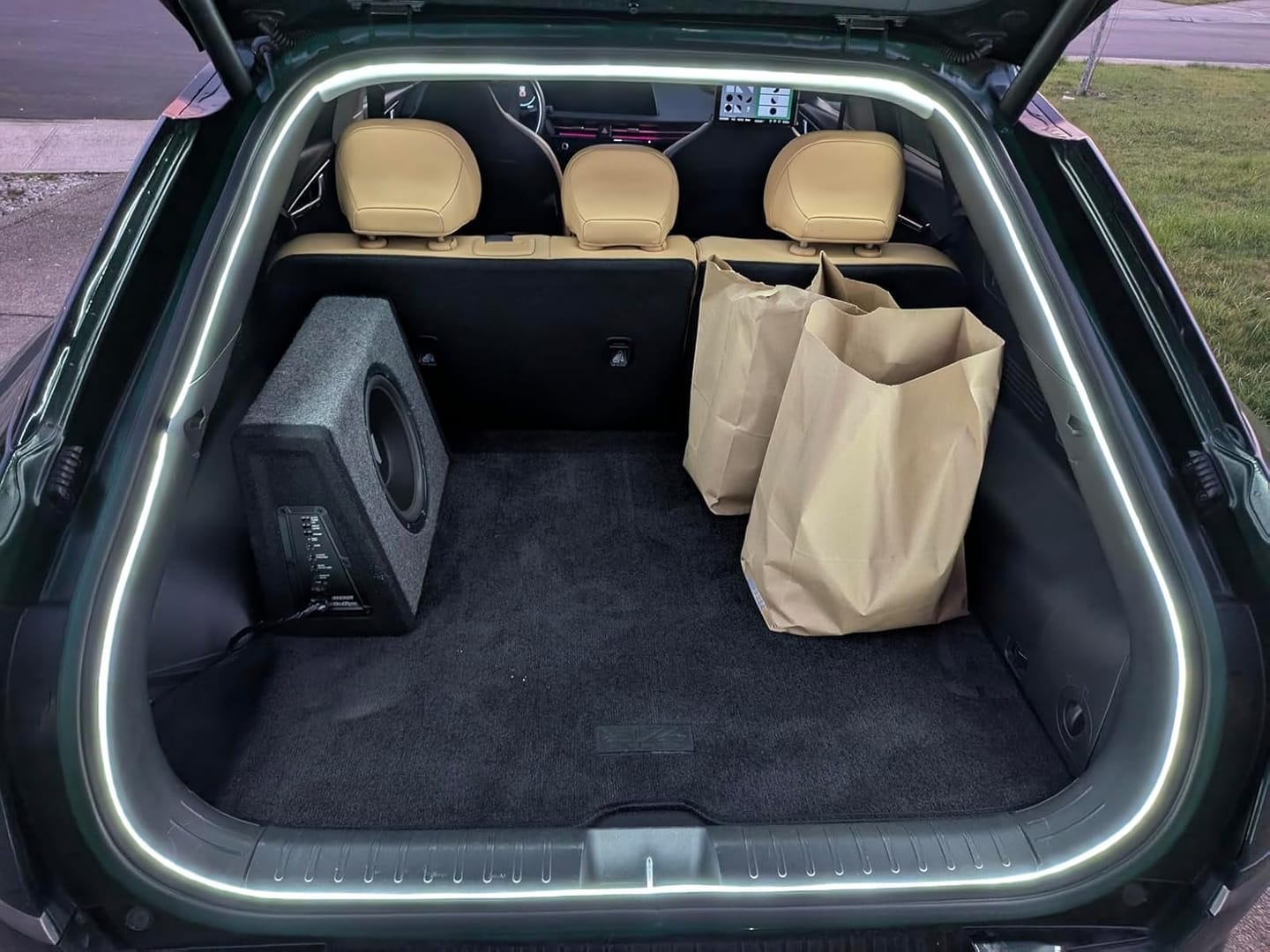 Customer photo review of BOLTHUT™ LED Trunk Light Strip — Auto-On Cargo Lighting