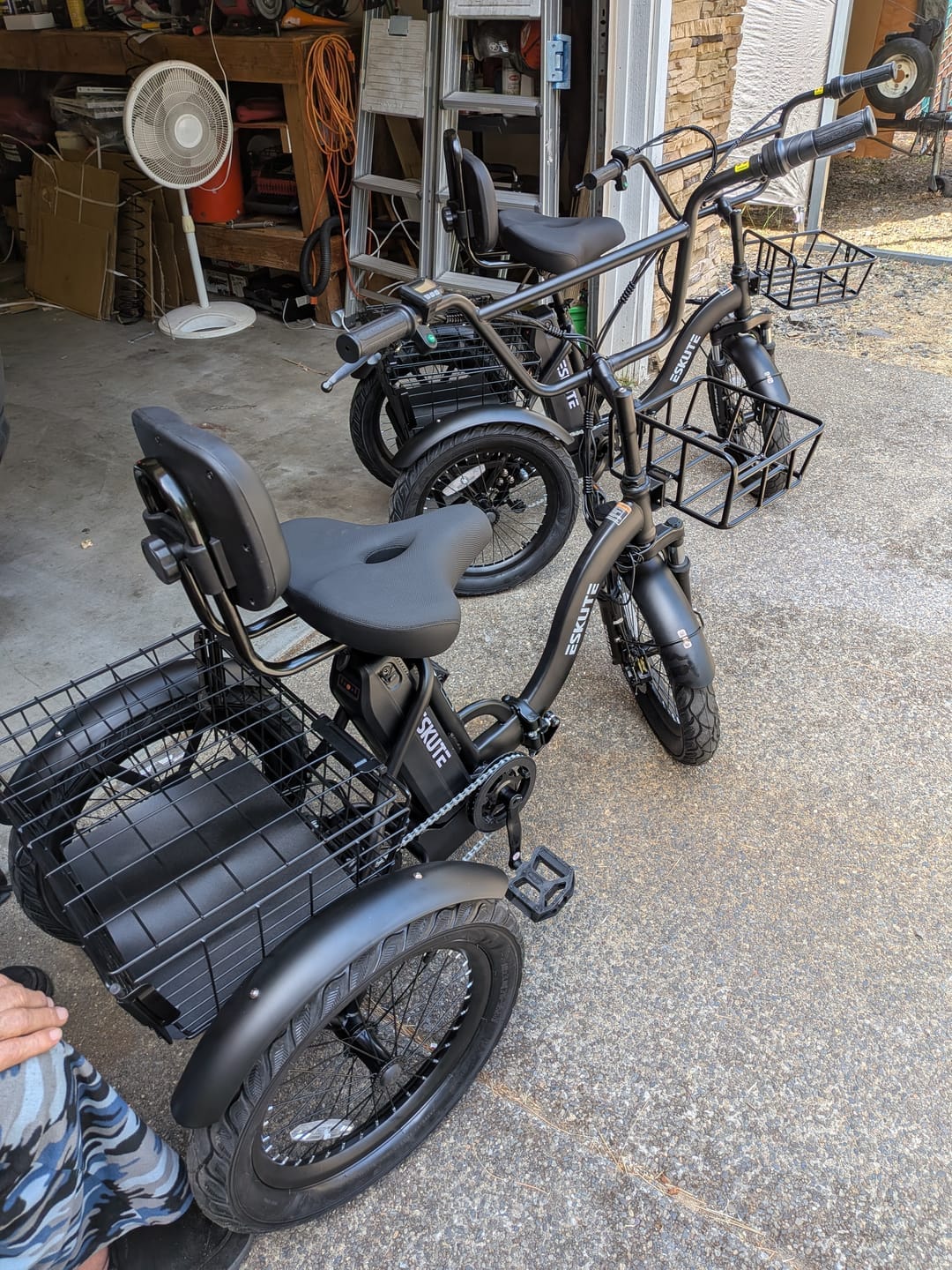 Customer photo review of Eskute® T300 Max Folding Electric Trike with Reverse Function