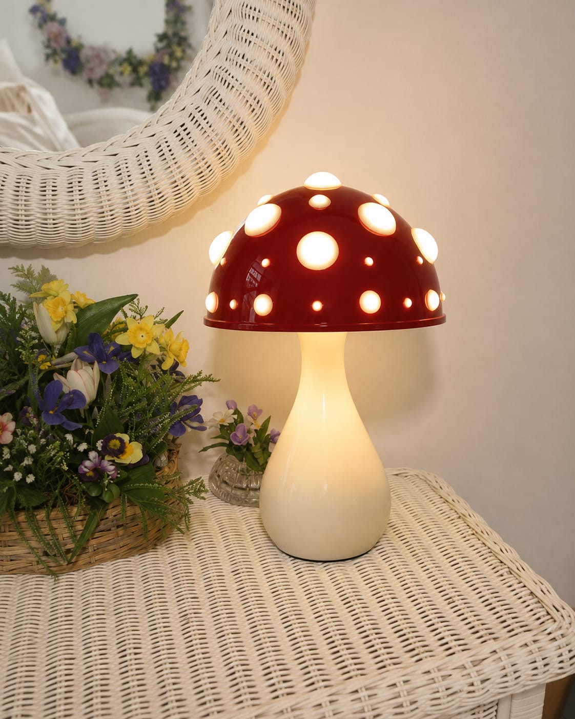 Customer photo review of Designer Mushroom Table Lamp