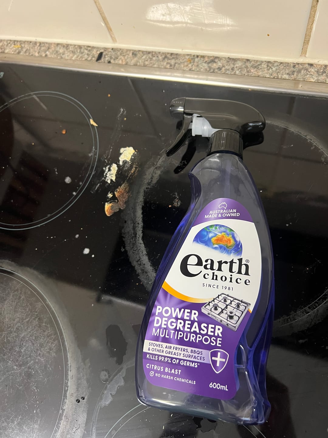 Customer photo review of Earth Choice Power Degreaser Multipurpose 600mL