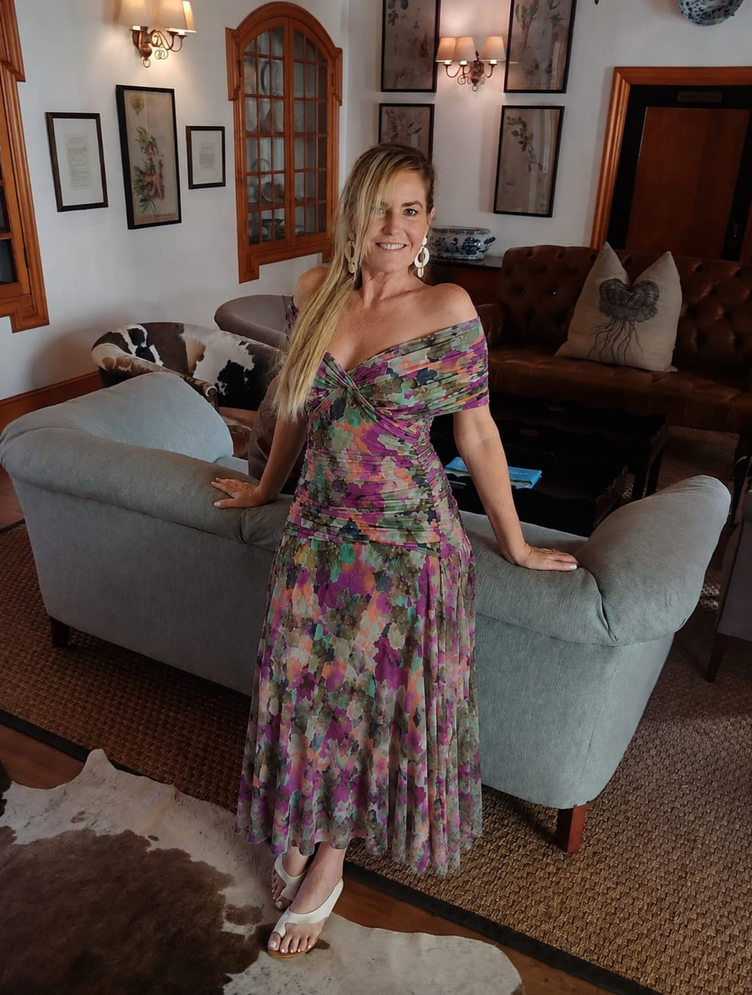 Customer photo review of GIOVANNA™ | VESTIDO PLISADO ELEGANTE MULTICOLOR