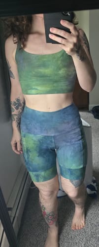 Customer photo review of Pocket Bike Shorts 'Hand-Dyed'