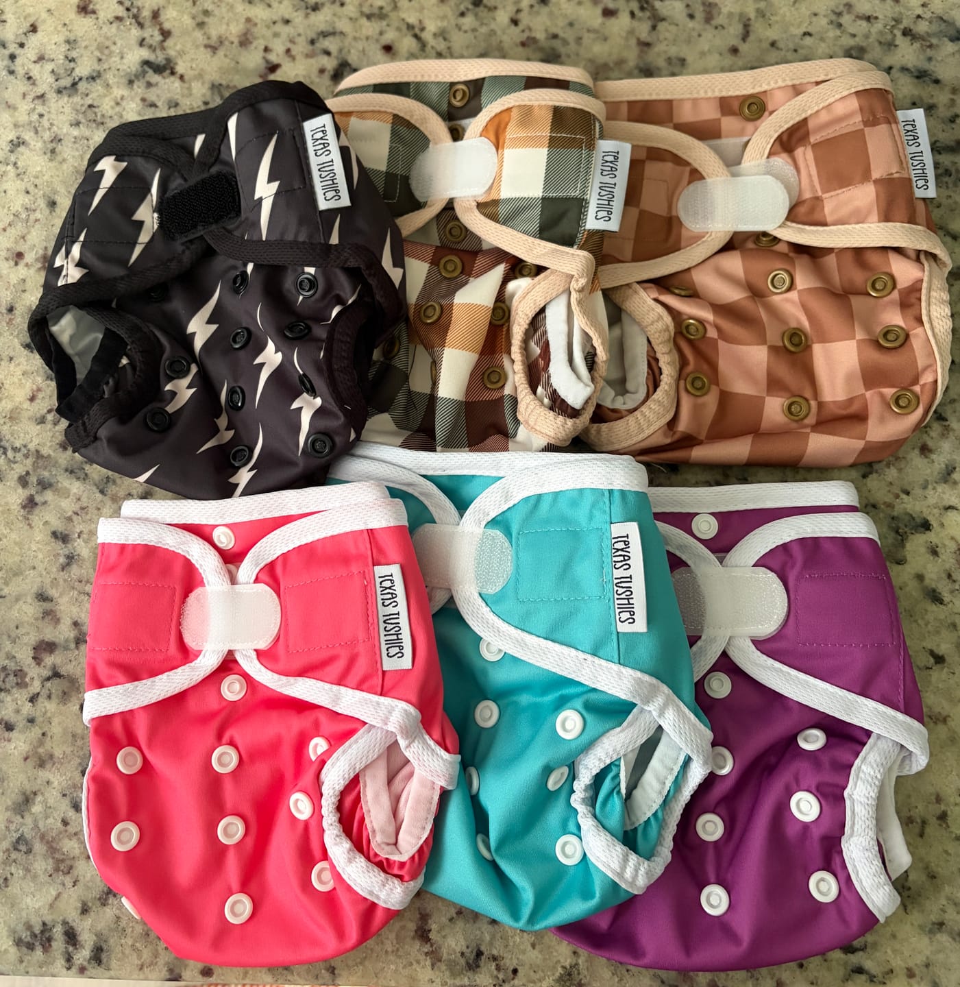 Customer photo review of Tiny Tushies Newborn Hook & Loop Covers