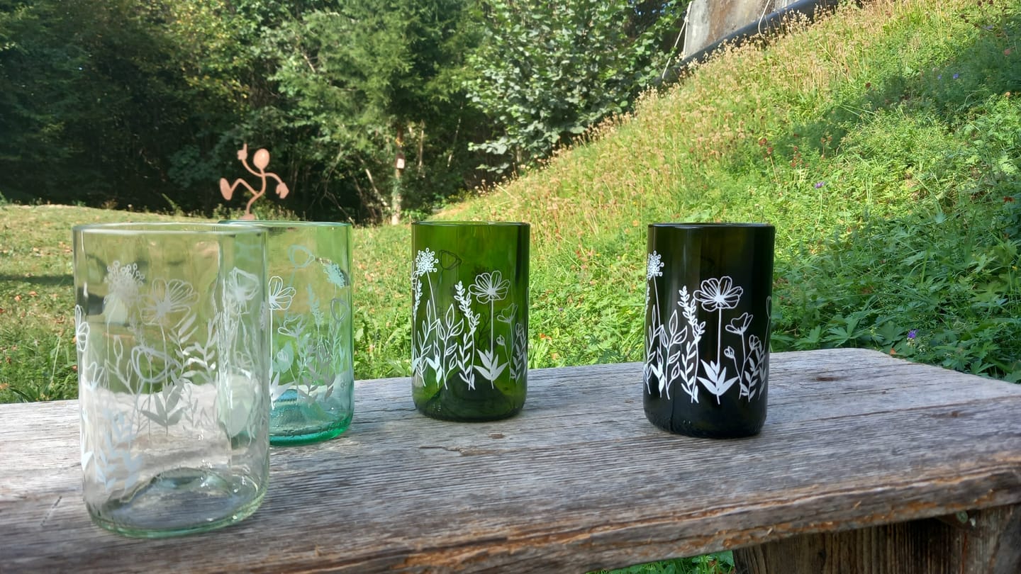 Customer photo review of Les Chats - Set de 4 verres recyclés