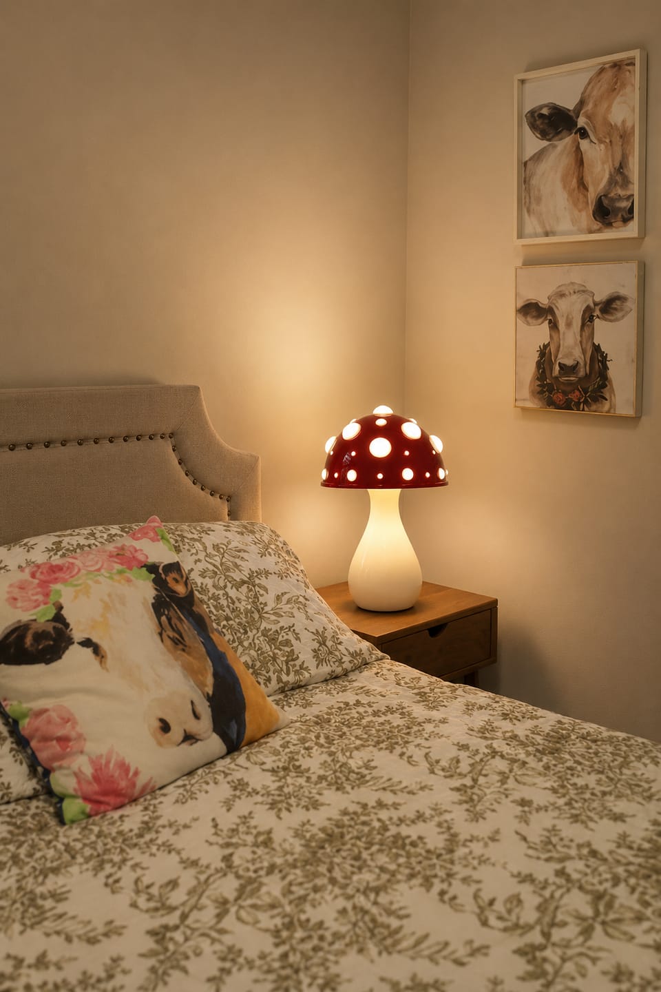 Customer photo review of Designer Mushroom Table Lamp