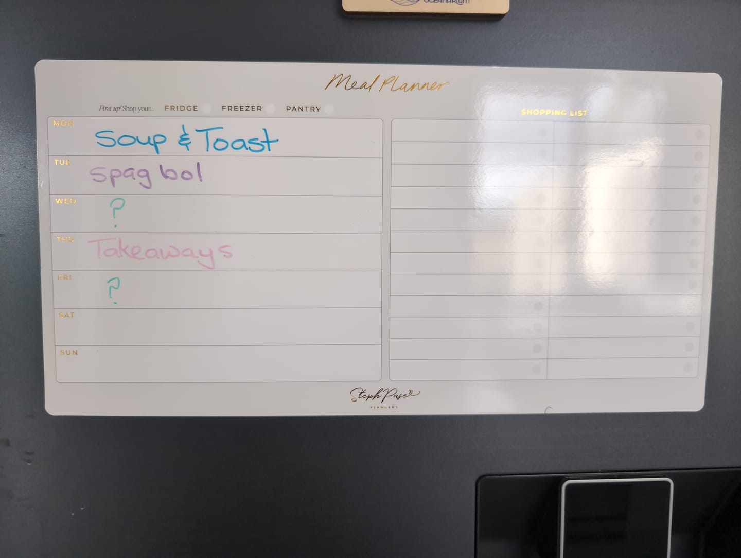 Customer photo review of Magnetic Whiteboard Markers - Pastel Planning 6-Pack