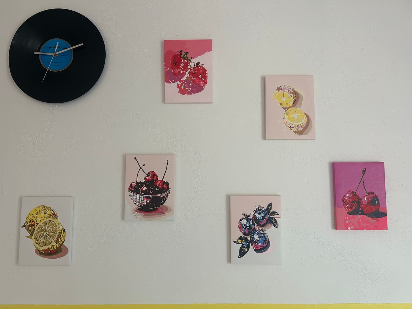 Customer photo review of 6 Mini Paintings - Disco Fruit Set