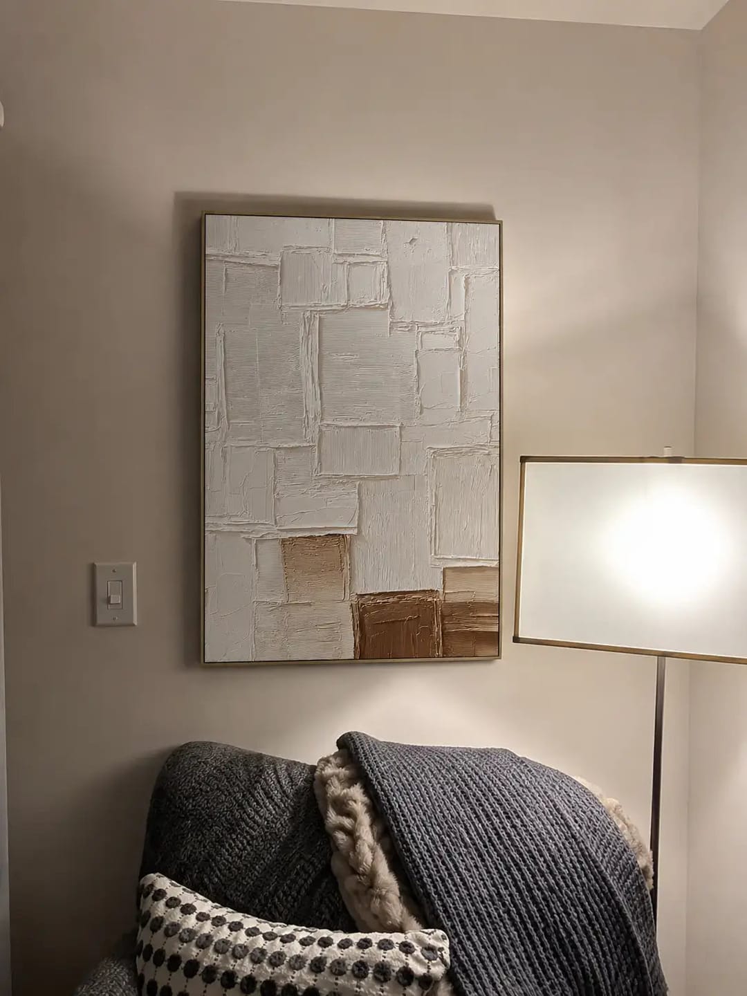Customer photo review of Textured Earth Blocks Wabi Sabi Wall Art