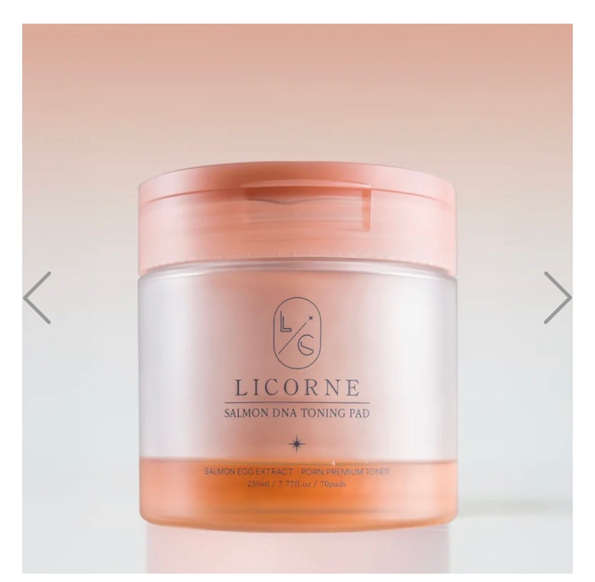 Customer photo review of Licorne Salmon DNA Toner Pad (70stk) - Glød, fukt og aldersforebyggende pleie