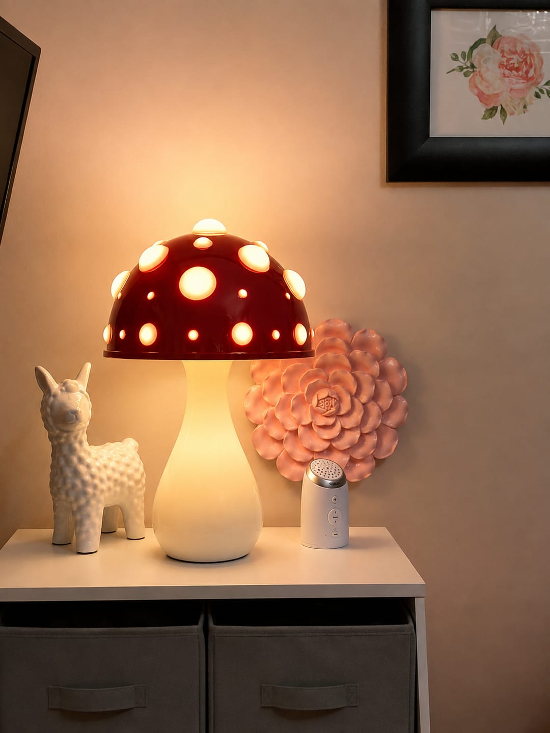 Customer photo review of Designer Mushroom Table Lamp