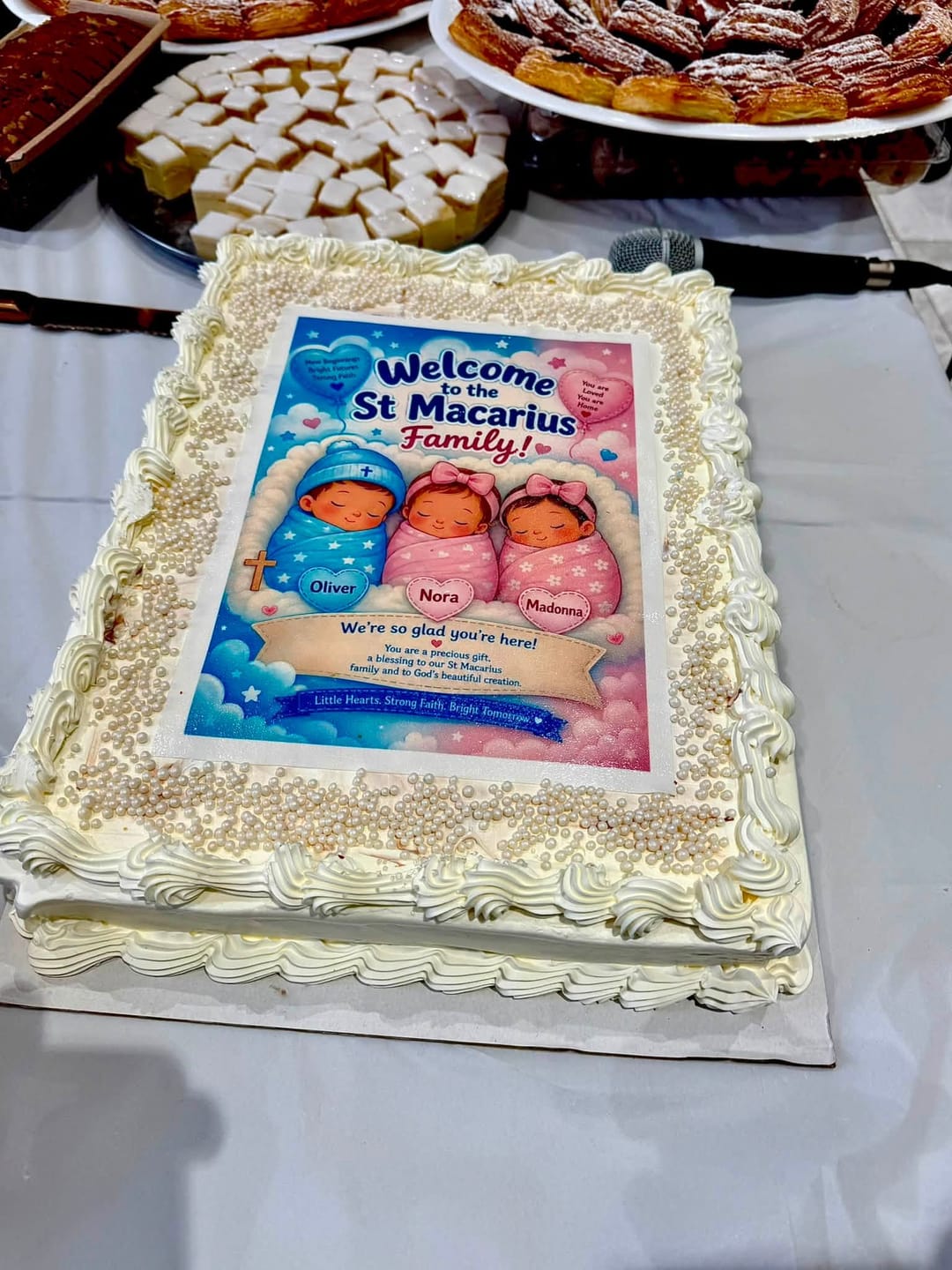 Customer photo review of A4 Rectangle Custom Edible Icing Image