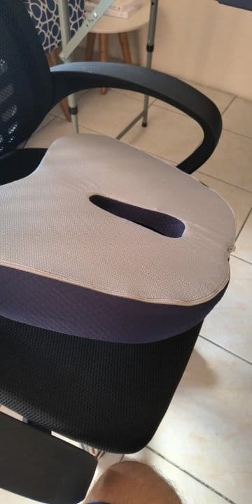 Customer photo review of BOLTHUT™ Memory Foam Seat Cushion — Tailbone & Posture Relief