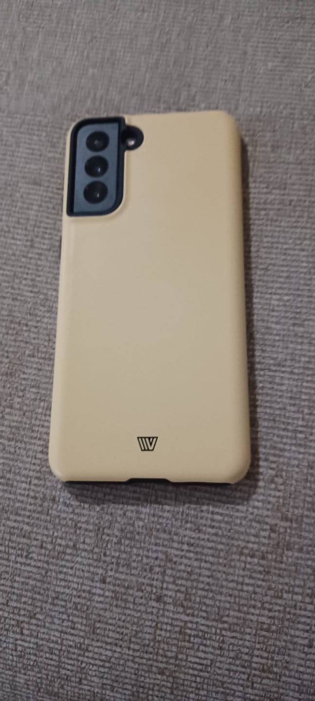 Customer photo review of MUTED YELLOW SOLID | Tough Phone Case