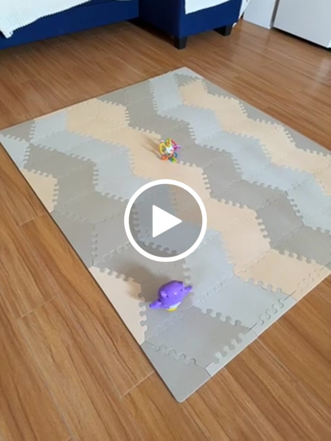 Customer video review of Bumble & Bird BabySafe Play Mat Multi-Shape (Peach & Brown)