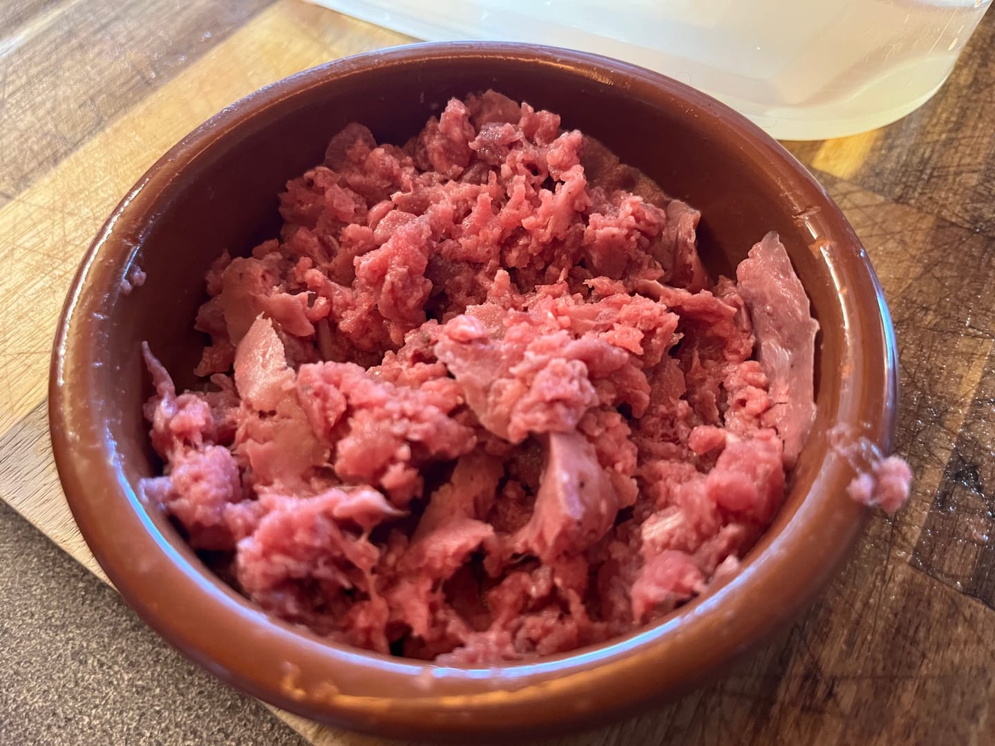 Customer photo review of Purrform Farmed Rabbit with Ground Bone & Ox Heart 450g Tub