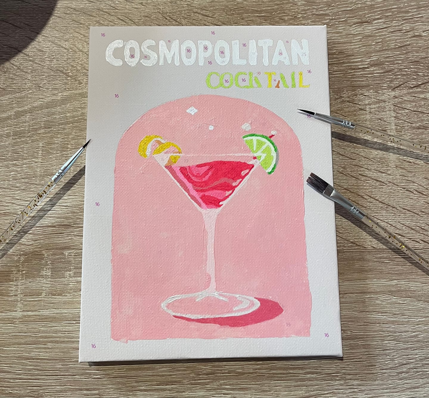 Customer photo review of 6 Mini Paintings - Colorful Cocktail Set