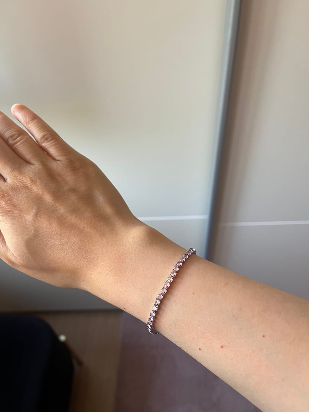 Customer photo review of Ava Silver Pink Bracelet