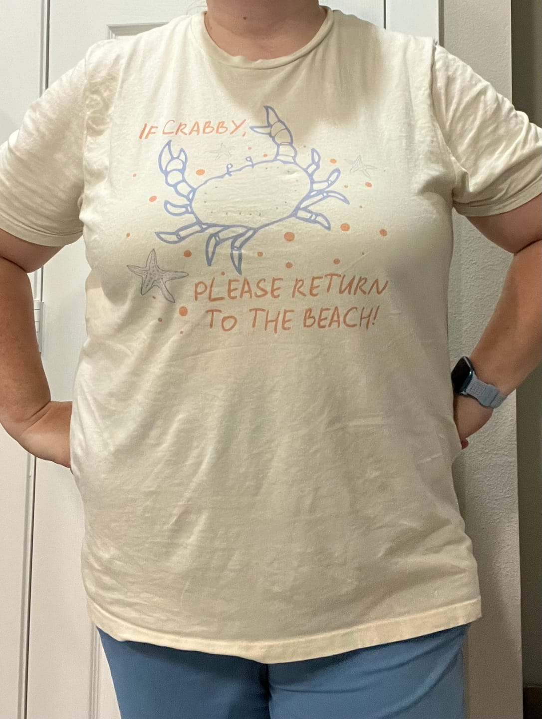 Customer photo review of If Crabby, Please Return To The Beach