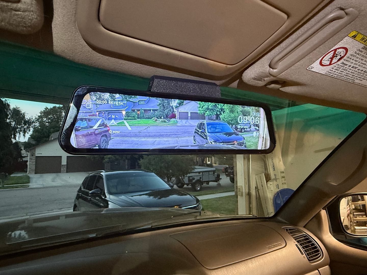 Customer photo review of WOLFBOX G900TriPro Bumper Version 3 Channel Rearview Mirror