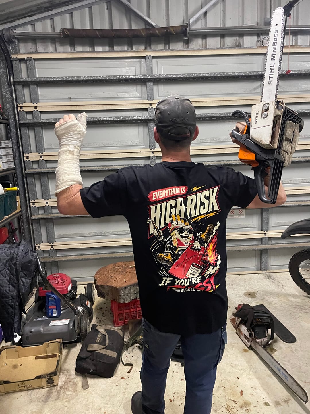 Customer photo review of Risky Tee