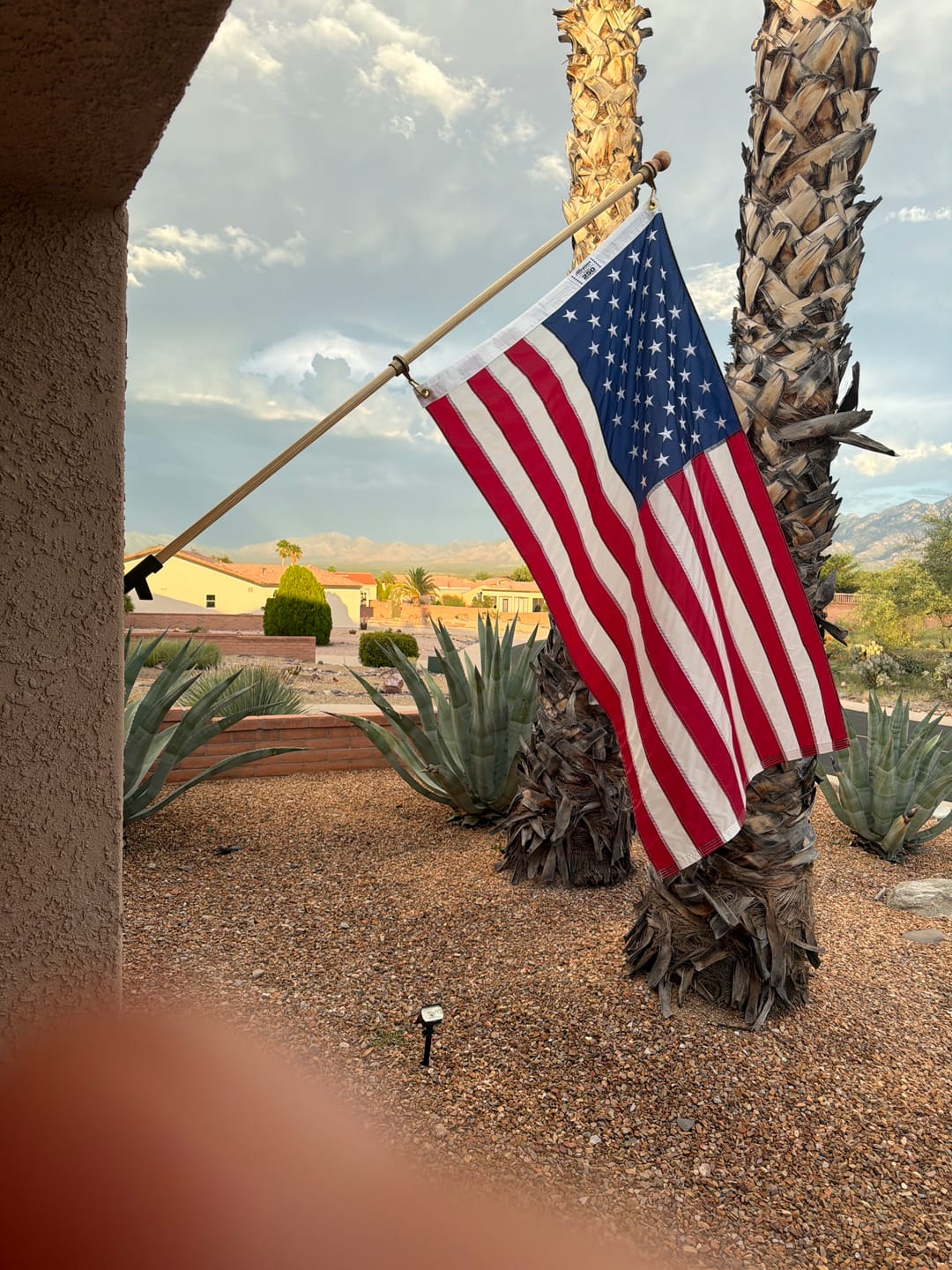 Customer photo review of 3' x 5' American Flag Set