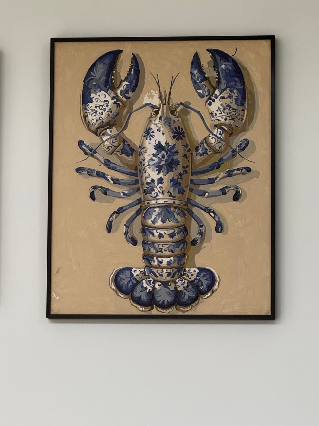 Customer photo review of Delft Lobster | Paint by Number