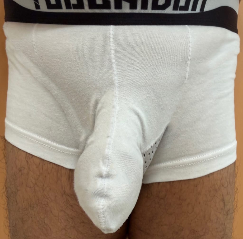 Customer photo review of 3 Pack Men's Comfy Cotton Dual Pouch Underwear