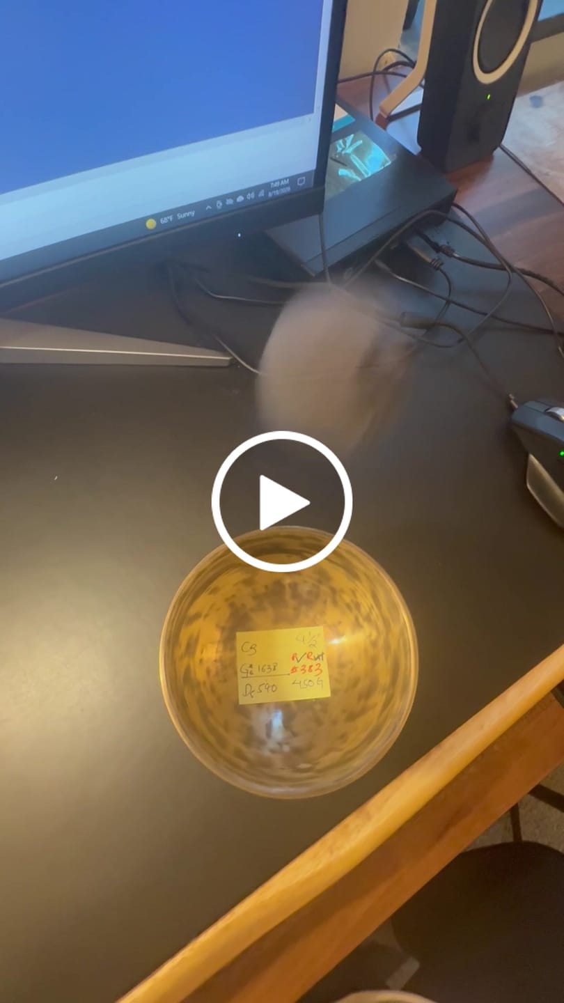Customer video review of CB Tibetan Singing Bowl STH383 - 4 1/2", D5 & G#6.