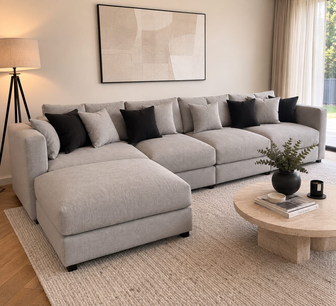 Customer photo review of Alton Sectional Sofa (Black)