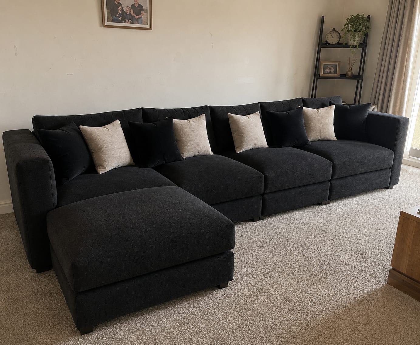 Customer photo review of Alton Sectional Sofa (Black)