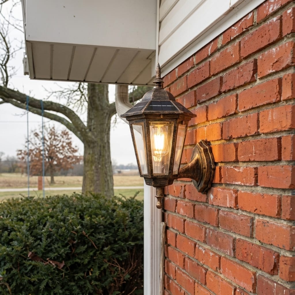 Customer photo review of Outdoor Solar Wall Light