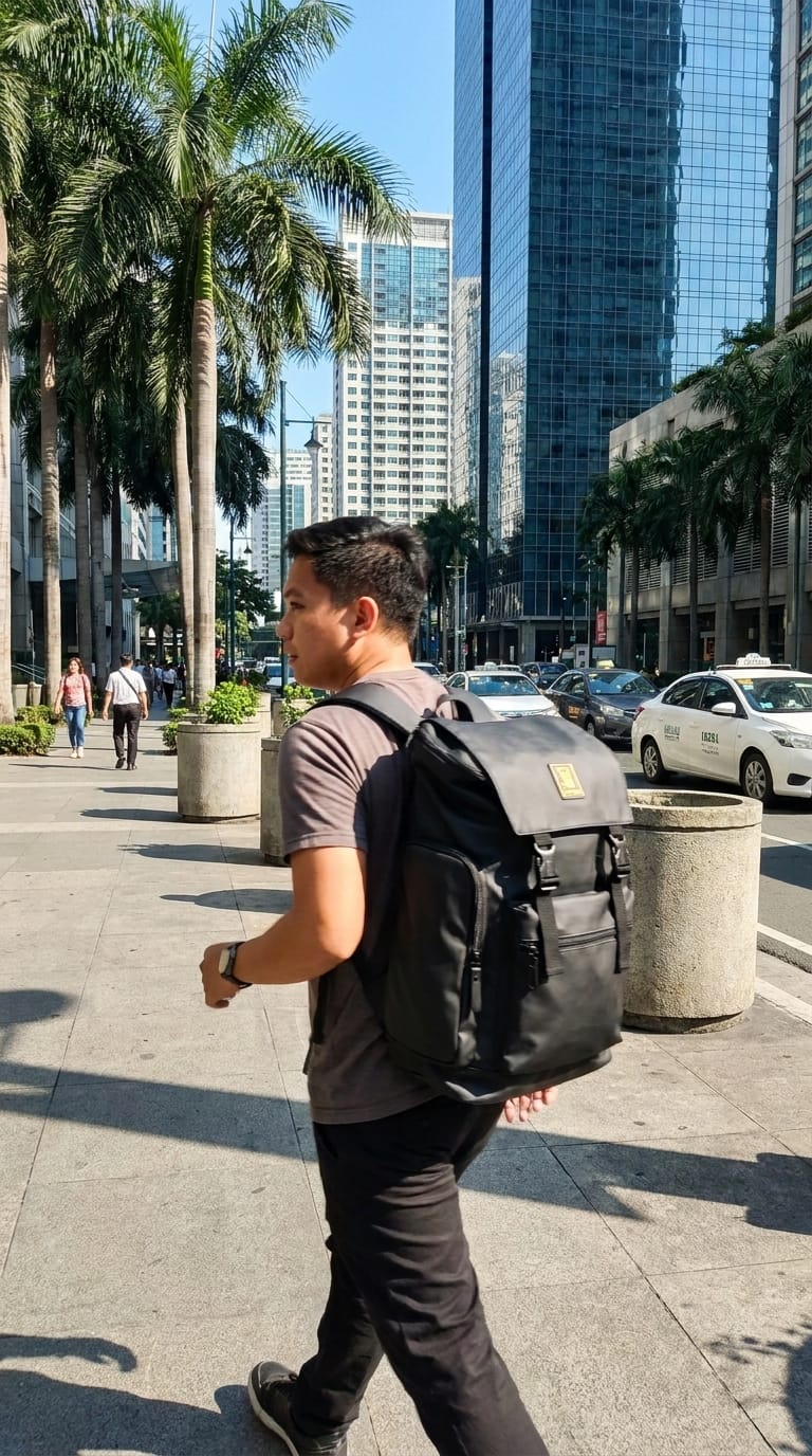 Customer photo review of ZURICH Travel backpack with laptop compartment
