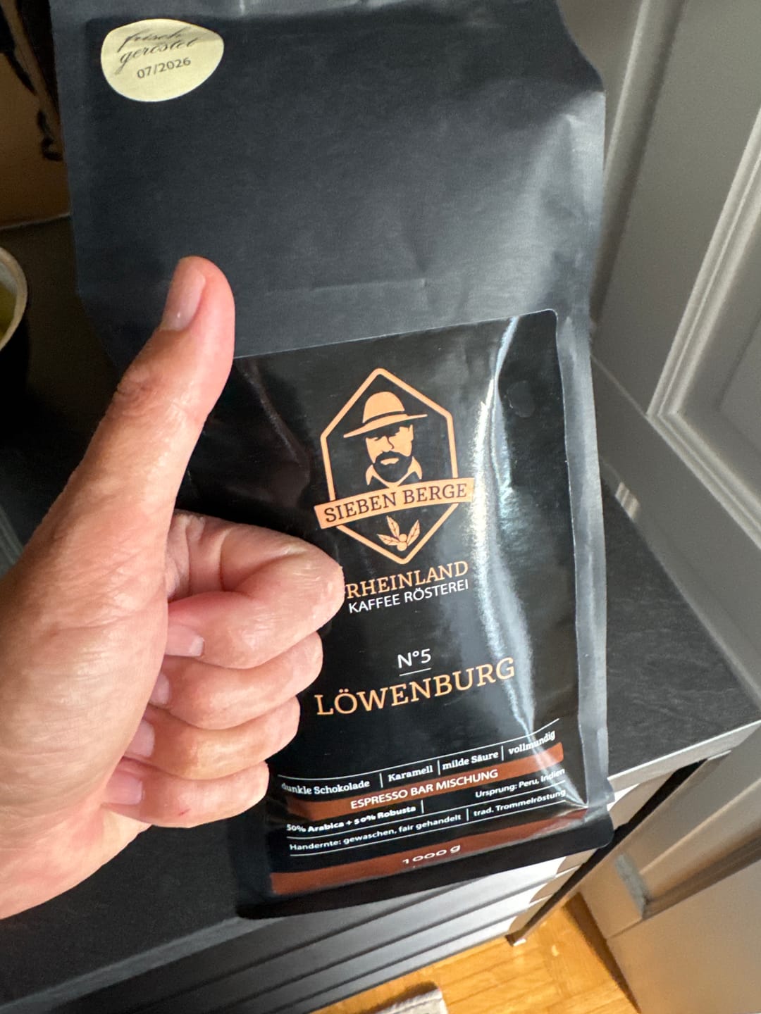 Customer photo review of N°5 Löwenburg – Kraftvolle Intensität mit samtiger Crema – Espresso Bar Mischung
